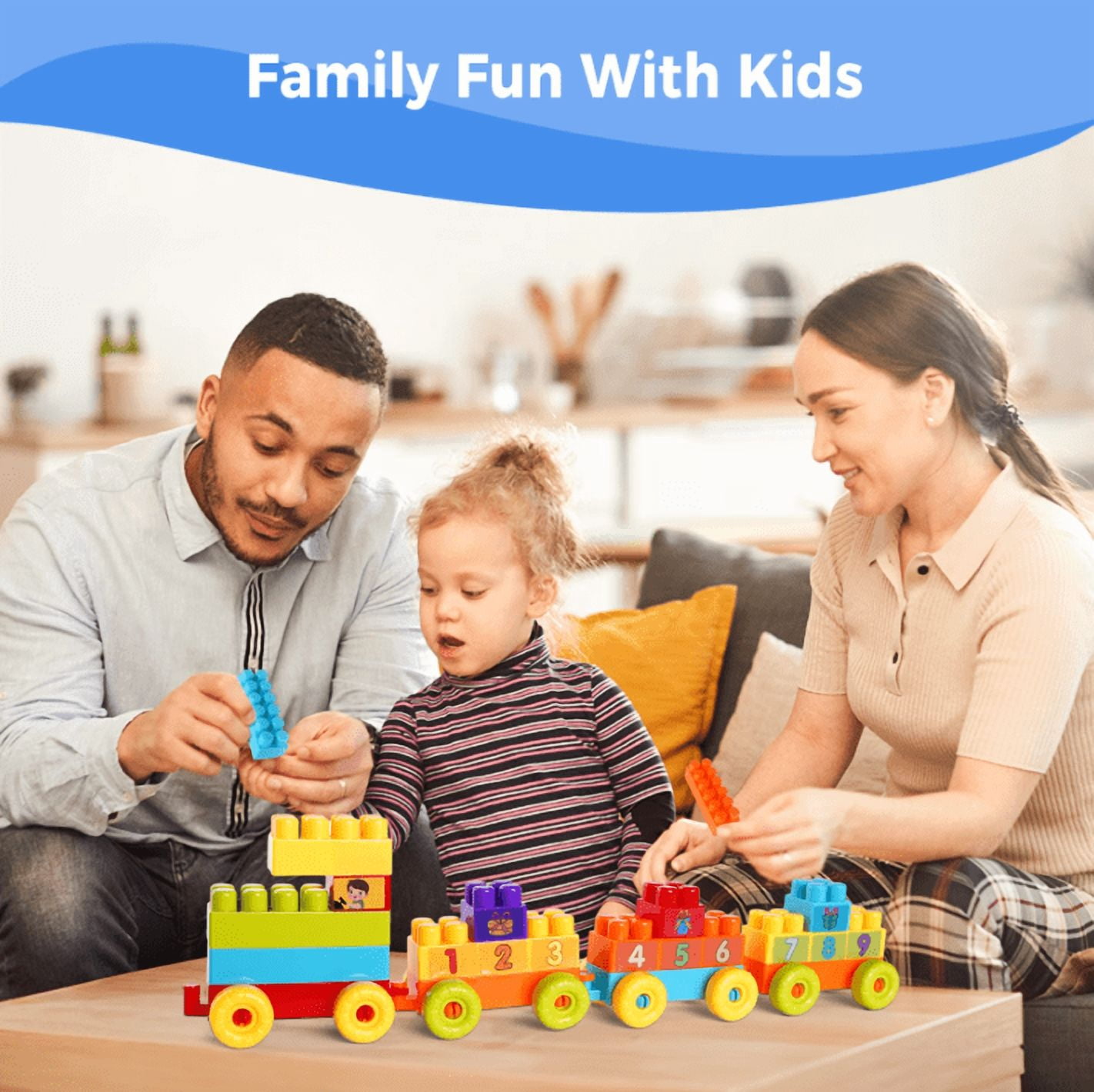 Large Classic Building Blocks Set for Kids Toddlers, Basic STEM Educational Building Bricks Kit, Safe Creative Toys Birthday Gift for Age 3+（370 Pcs）