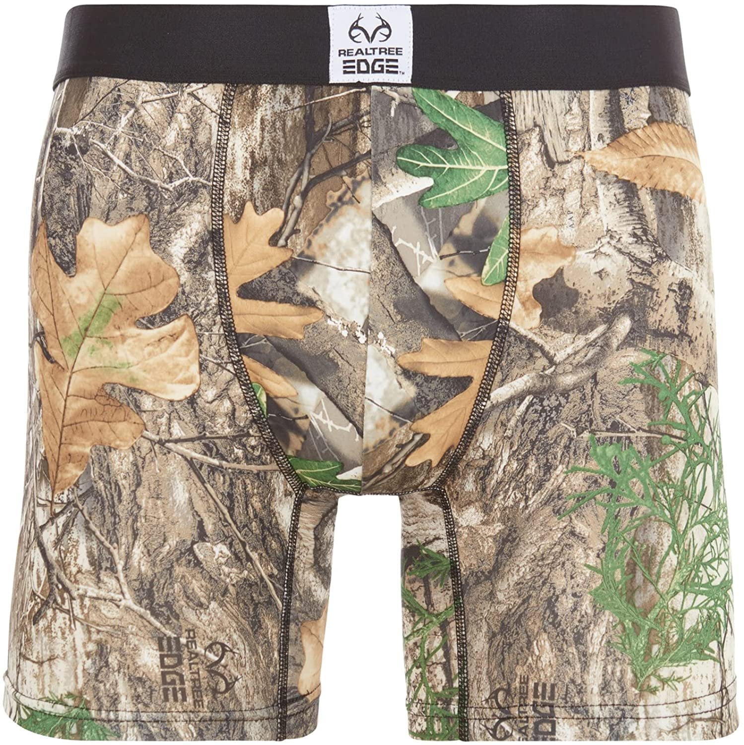 Realtree Mens Performance Boxer Briefs - 6-Pack Stretch Underwear