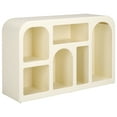 thumbnail image 4 of SAFAVIEH Nefeli Scandinavian 6 Cubby Wood Console Table, Ivory, 4 of 10
