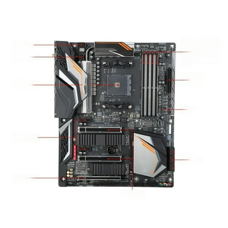 FOR GA X470 GAMING 7 WIFI For Socket AM4 64GB DDR4 PCI-E 3.0 ATX Desktop Motherboard