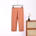 thumbnail image 7 of Frostluinai Women's Capri Pajama Pants Cotton Elastic Waist Pj Pants Sleep Bottoms Loungewear Solid Soft Comfy Sleepwear XL-5XL, 7 of 7