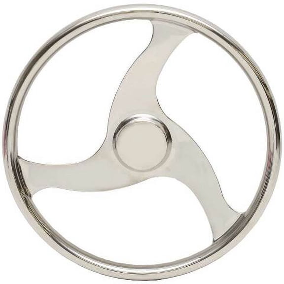 Boat Steering Wheel with Cap | 13 1/2 Inch Stainless Steel