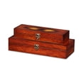 thumbnail image 2 of Wooden Set Of 2 Burlwood Veneer Storage Boxes, 2 of 6