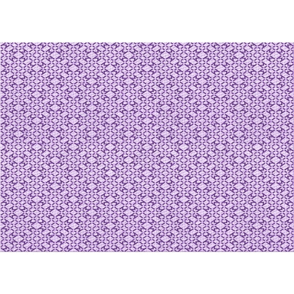 Ahgly Company Indoor Rectangle Patterned Jasmine Purple Area Rugs, 7' x 9'