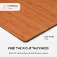 thumbnail image 5 of Anji Mountain 48" x 52" Bamboo Chair Mat for Carpet and Hard Floor, 5mm - Rectangular without Lip, Walnut, 5 of 6