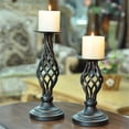 thumbnail image 1 of Xihbxyly Candelabro de Hierro Forjado, Acabado Mate Artesanal, Elegante Diseño Victoriano Vintage, Ideal para Velas Cónicas y Sin Llama, Decoración Versátil para Mesas o Repisas, Hogar U Oficina, Tam, 1 of 2