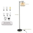 thumbnail image 6 of IC INSTANT COACH Boho Rattan Floor lamp, Farmhouse Standing Light with ON/OFF Switch E26 Lights for Bedrooms Living Room, 6 of 7