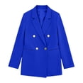 thumbnail image 5 of Floleo Women's Double Breasted Blazer with Gold Buttons and Notched Lapel Long Sleeve Versatile Work Office Business Casual Jacket., 5 of 5