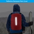 thumbnail image 4 of Unique Bargains 30-40L Waterproof Backpack Rain Cover with Vertical Reflective Strap, S, Red, 4 of 5