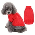 thumbnail image 2 of YUEHAO Dog Sweaters for Small Dogs Small Dog Sweaters Knitted Pet Cat Sweater Warm Dog Sweatshirt Dog Winter Clothes Puppy Sweater Rope Pet Dog Sweater Small Dog Sweater (Red, S), 2 of 2