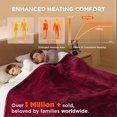 thumbnail image 3 of Heated Blanket Electric Throw - Soft Flannel Electric Blanket, GentleSoft™ Heated Throw with 4 Time Settings & 6 Heat Settings, Warm Gift for Grandma (50x60 inches, Grey), 3 of 5