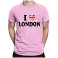 thumbnail image 1 of TSADFHJI Hauts à Col Roulé pour Femmes Manches Courtes Style Britannique à la Mode pour Hommes et Femmes T-Shirt Décontracté Imprimé Lettres Col Rond Manches Courtes (3) S, 1 of 4
