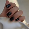 thumbnail image 1 of Ongles Courts Carrés Noirs à Presser 24 Pcs, 1 of 1