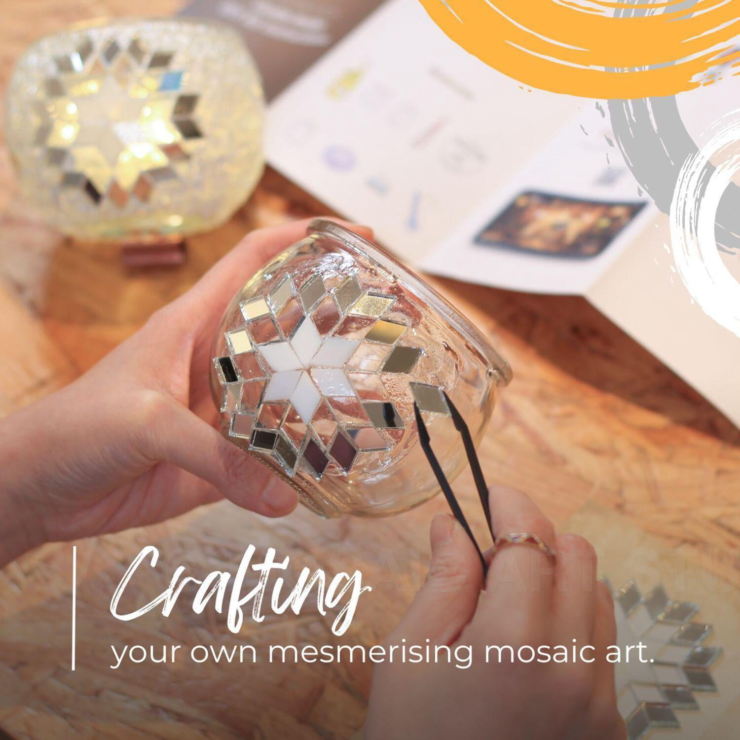 Mosaic Candle Holder DIY Home Kit "COTTON CASTLE"