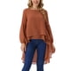thumbnail image 1 of INSPIRAR CHIC Blusas Asimétricas de Manga Larga con Cuello Redondo para Mujeres, Casual y Elegante, Talla XL, Color Marrón Claro, 1 of 6