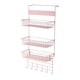 thumbnail image 4 of Organizador de despensa para sobre la puerta, estantes para condimentos, multiusos, ahorra espacio, de metal Rosa, 4 of 9