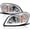 Chrome Housing Clear Lens, variant on Spec-D Tuning LED Headlights w/ DRL Compatible with 2005-2010 Chevy Cobalt, 2005-2006 Pontiac Pursuit, 2007-2009 Pontiac G5, Left + Right Pair Headlamps Assembly