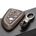 thumbnail image 4 of Vitodeco Leather Smar Key Fob Case Compatible with BMW 2, 3, 5, 6, 7, M Series, X1, X3, X4, X5, X6, X7 2014-2022 (4-Button, Brown), 4 of 5