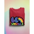 thumbnail image 3 of Be Visible Bubblegum Banner Sweatshirt Men -Smartprints Designs, Male 5X-Large, 3 of 4