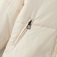 thumbnail image 3 of Gibobby Abrigos de invierno para niños y niñasAbrigo para niños pequeños, chaqueta de invierno para niñas y niños, con capucha, prendas de vestir sólidas(Beige, 8-9 Años), 3 of 5