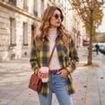thumbnail image 4 of Plaid Shirts for Women Casual Flannel Long Sleeve Button Down Shirt, 4 of 9