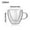 B, variant on Heart-Shaped Double-Wall Glass Mug with Insulated Layer 8oz/240ml Borosilicate Tea Cup for Hot Drinks Cute Gift for Valentines