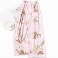 thumbnail image 2 of Tnhcen Women's 9 Inch Printed Casual Lounge Pants Elastic Waist Wide Leg Free Size Soft Breathable Stretchy Nylon Spandex Blend Sleepwear Loungewear Trousers for Women Home Pants, 2 of 3