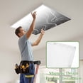 thumbnail image 4 of Black Geometric Magnetic Fluorescent Light Covers for Ceiling Lights 2x4Ft,Modern White Stripe Abstract Distortion Art Office Classroom Kitchen Drop Ceiling Light Covers Filters Shade Panel 4Packs, 4 of 9