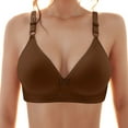 thumbnail image 2 of Sngxgn Women's Silky Soft Smoothing Wireless Bra(Brown,38), 2 of 4