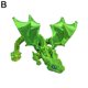 thumbnail image 2 of Figura de dragón volador de cuernos grandes impresa en 3D, adornos artesanales, regalos, juguete creativo hecho a mano para actividades articuladas., 2 of 2