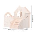 thumbnail image 2 of Raindrops Khaki Wood Small Animals Hideout with Detachable Double Layer and Climbing Slide, 2 of 6