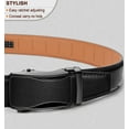 thumbnail image 2 of Mens Ratchet Belt,Leather Adjustable Slide Belt For Gift Mens Dress Casual 1 3/8",Size Adjustable, 2 of 9