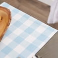 thumbnail image 3 of shiyou-Light Blue Buffalo Check Table Runner, 14" x 72", 3 of 4