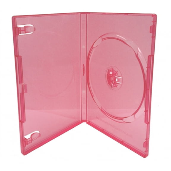 CheckOutStore 500 STANDARD Clear Red Color Single DVD Cases
