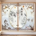 thumbnail image 4 of Películas para ventanas de estilo chino con pintura de tinta china, flores, pájaros, película de vidrio, autoadhesivas, estáticas, esmeriladas, 4 of 5