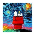 thumbnail image 3 of Cuadro de Snoopy Charlie Brown Woodstock, póster de arte de pared moderno, cuadro abstracto estilo Van Gogh, impresión en lienzo, decoración de habitación, regalo, 3 of 5