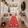 thumbnail image 2 of KUETH 2'x5' Christmas Machine Washable Runner Rug, Non-Slip Rugs for Kitchen, Hallway and Entryway, Red, 2 of 8