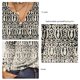 thumbnail image 4 of Blusa Estampada Vintage Escote en V Manga Larga Suelta Vhermosa Negro con Flores Blancas XXL, 4 of 5
