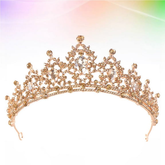 Niceauty Bridal Crown Rhinestone Crown Wedding Style 1Set Alloy