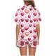 thumbnail image 4 of Conjunto de Verano para las Mujeres Día de San Valentín Amor Impreso Cuello de Manga Corta con Pantalones Cortos, Poliéster Ligero para el Uso Informal, 4 of 9