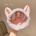 thumbnail image 1 of Diadema con orejas de gato para otoño e invierno, estilo coreano, para mujer, accesorios para el cabello de felpa para lavarse la cara, 1 of 6