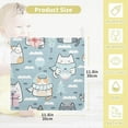 thumbnail image 2 of SKYSONIC 5 PCS Kawaii Winter Cute Cats Baby Muslin Washcloths, Cartoon Face Towel Burp Cloths Ultrasoft Absorbent Cotton Bath Wipes Towels for Newborn Boys Girls, 2 of 7