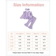 thumbnail image 2 of 2T Baby Girls Clothes 3T Girls 3PCS Outfits Set Solid Color Toddler Girls Long Sleeve Top Pants Set with Headband Purple, 2 of 10