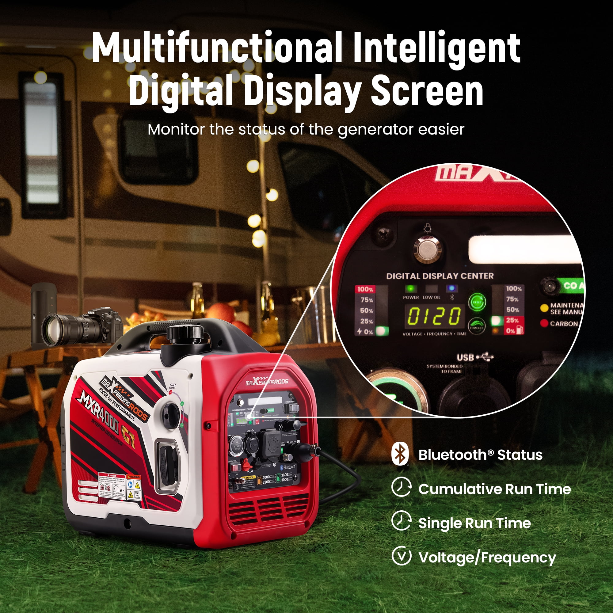 Maxpeedingrods Focus on Performance 3200W Gasoline/LPG Electric Start Inverter Generators