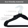 thumbnail image 4 of veeyidd Kids Velvet Clothes Hangers, Non Slip Baby Hangers Black (11.6" Inch - 40 Pack), 4 of 5