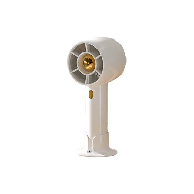 Cateissary Mini Ventilador de mano Ventiladores de refrigeración inalámbricos de viento grande Bolsillo exterior 3 modos Ventilador de Electrodomésticos Blanco