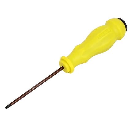 - Yellow Plastic Grip 75mm Shaft 2mm Tip T9 Magnetic Torx Screwdriver