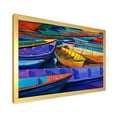 thumbnail image 2 of Designart 'Boats During Warm Sunset Resting On The Water II' Nautical & Coastal Framed Art Print, 2 of 4