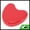 Red, variant on Unique Bargains Heart Braces Box 1 Pc Clear, Blue