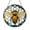 Acrylic 3.5 Inch, variant on Vibrant Bee Honeycomb Stained Glass Circular Panel with Blue and Gold Details, Cheerful Nature Window Decor Accent